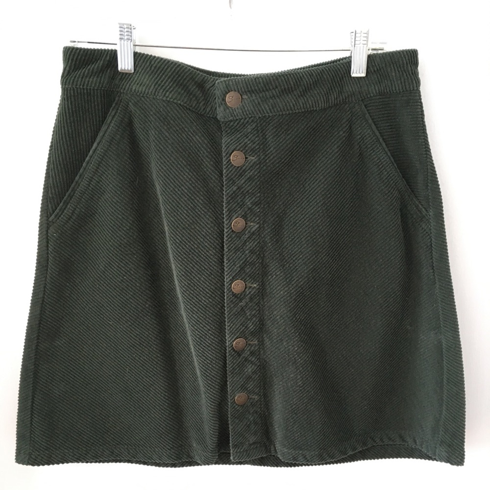Dark Green Mini Skirt